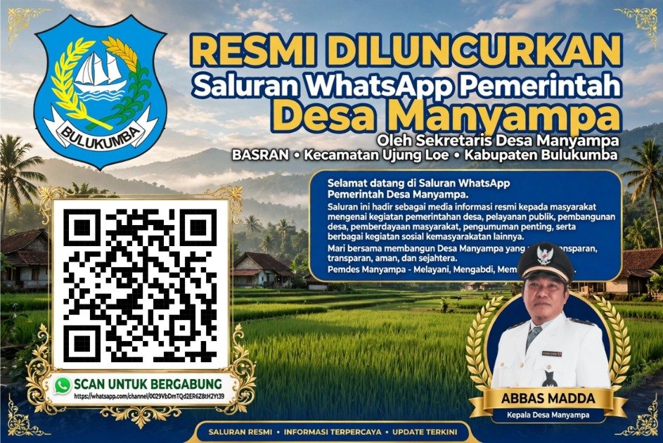 Sekdes Basran Luncurkan Saluran WhatsApp Resmi Pemdes Manyampa, Warga Lebih Mudah Akses Informasi Desa