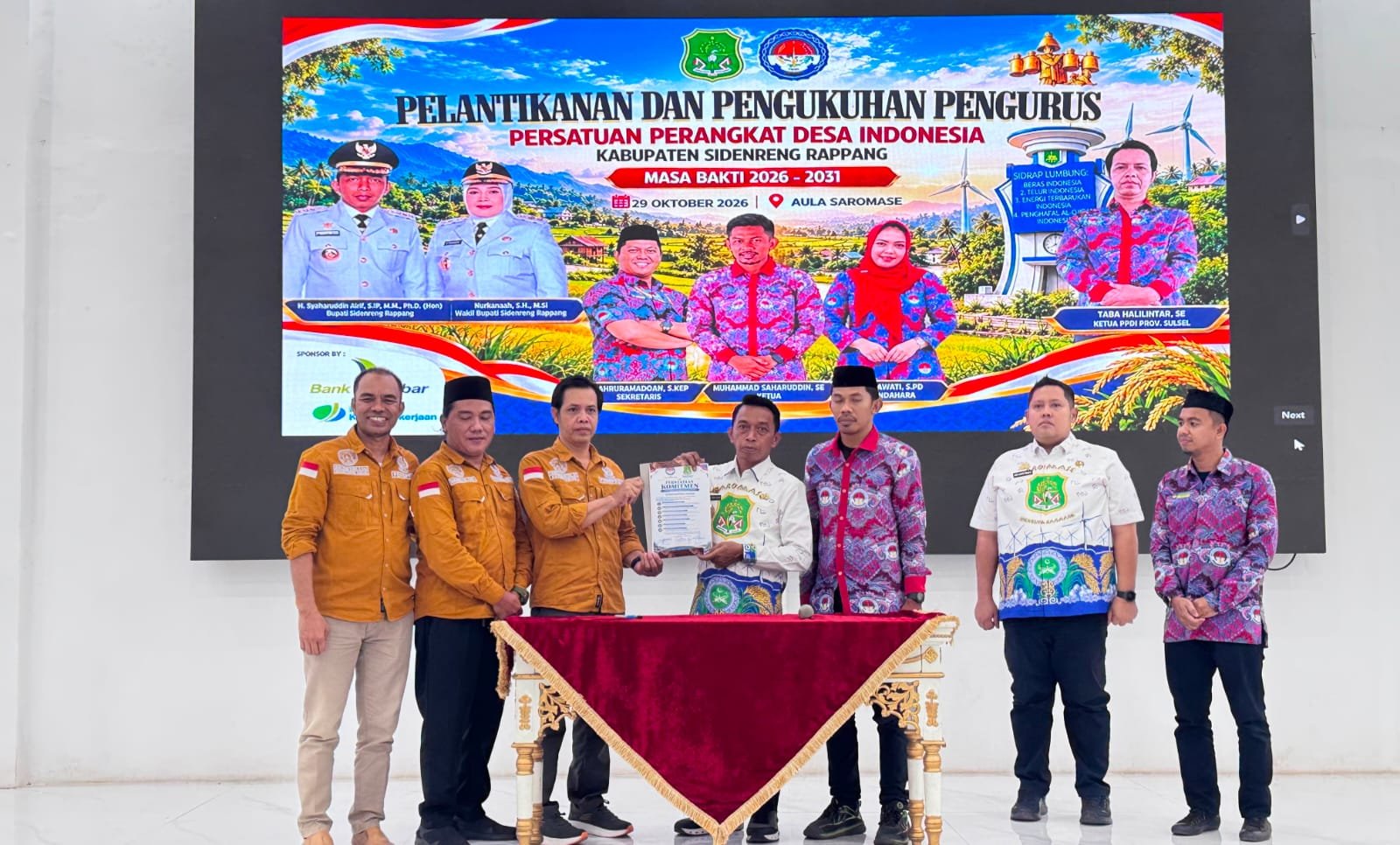 Bupati Sidrap Tantang Perangkat Desa Ciptakan Inovasi, PPDI Periode 2026–2031 Resmi Dikukuhkan